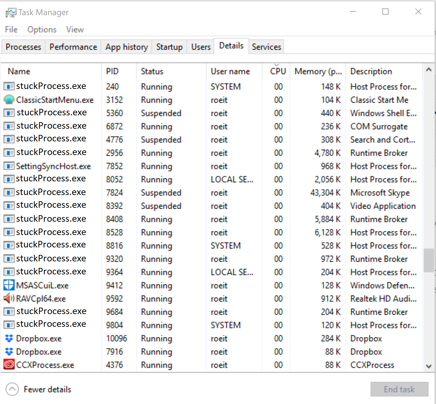 windows toolkit stuck on processing