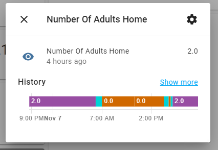 Sensor of how many adults are home